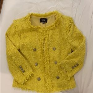 Yellow fringe channel/iro style jacket S